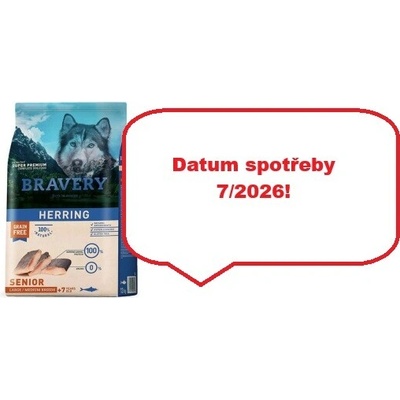 Bravery Dog Senior Large/Medium Herring 2 x 12 kg