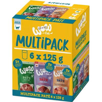 WOW Cat Paté Adult Multipack 6 x 125 g