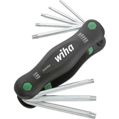 Sklopný držák PocketStar pro TORX s otvorem, 8dílný v blistru, WIHA, 25166