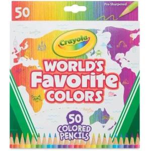 Crayola Crayola: Комплект цветни моливи „Любимите цветове на света - 50 бр (68-7514)