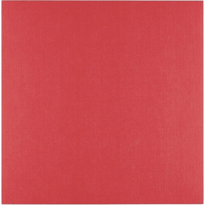 FLORENCE Jednobarevné Linen Cardstock Paper/ Poppy
