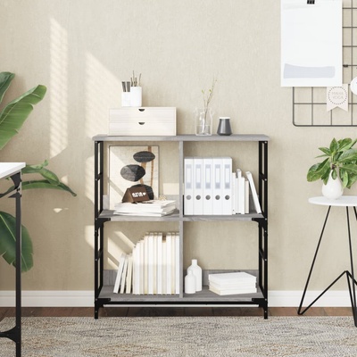 vidaXL Regál na knihy Šedá Sonoma 78,5x33x82 cm výrobek ze dřeva