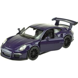 Toi-Toys Метална количка Toi Toys Welly - Porsche GT 3, тъмнолилава (21640)