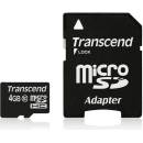 Transcend microSDHC 4GB class 10 + adapter TS4GUSDHC10