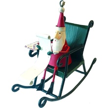 G-Bork Santa on Rocking Chair vánoční ozdoba zelená