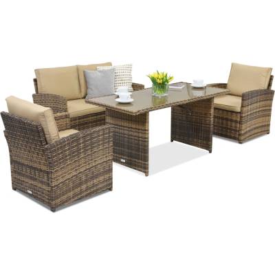Garden Point Градински мебели Monaco Apetito 4 Garden Point кафяв (GAP249-4)