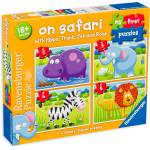 Ravensburger Пъзел Ravensburger 4 в 1 - На сафари (07301) - baby