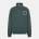 Jack Wills Men's Athletic Cotton Long Sleeve Funnel Neck Oversized Fit 1/4 Zip Fleece - Dark Pine