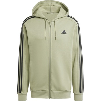 Adidas Мъжки суичър Adidas Essentials Fleece 3-Stripes Full-Zip Hoodie Mens - Tent Green