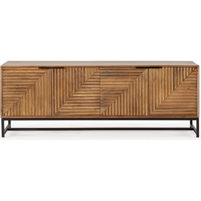 MOME Маса за телевизор от масивно манго в естествен цвят 160x58x40 cm Nereida - MOME (17544)