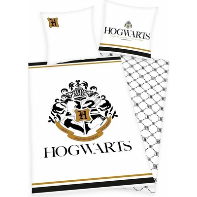 Herding obliečky Harry Potter Hogwarts so zlatou potlačou 140x200 70x90