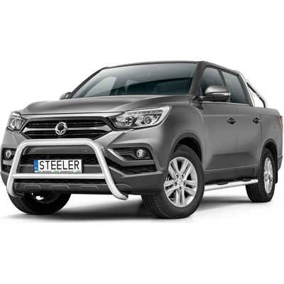 STEELER Predný ochranný rám nerez s EC homologáciou, Ssangyong Musso, 2018-