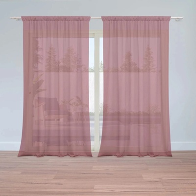Sablio Záclony Tmavočervená: 2ks 150x250cm