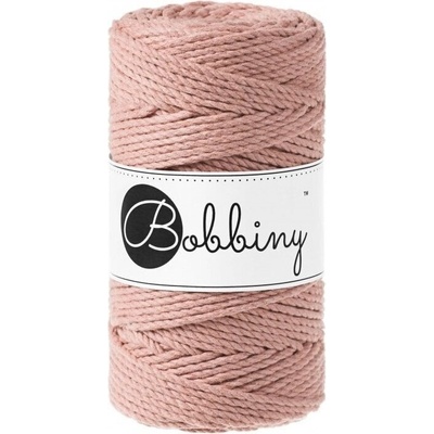Bobbiny 3PLY Macrame Rope 3 mm 100 m Blush Šňůra