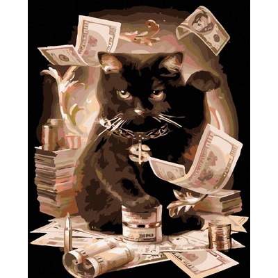 Zuty Диамантено рисуване Черна котка (D00-040-050-100323)
