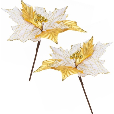 Springos CA0801 VÁNOČNÍ OZDOBI POINSETTIA 24X20 CM