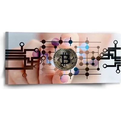 Sablio Obraz Bitcoin - 110x50 cm