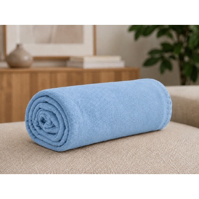 Textilomanie Fleecová deka Fleora svetlomodrá 180x200