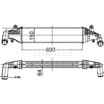 Chladič plniaceho vzduchu MAHLE ORIGINAL CI 504 000S (CI504000S)