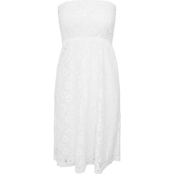 šaty URBAN CLASSICS Ladies Laces Dress biele