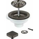 GROHE Комплект за сифон за мивка Grohe Graphite с преливник (40400AL0) Мивка за вграждане