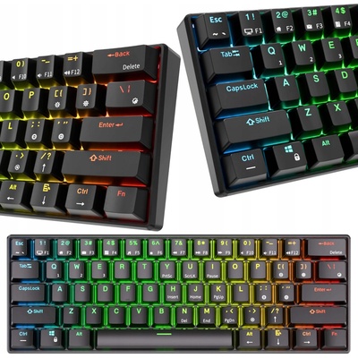 Royal Kludge RK61 RGB Brown switch black