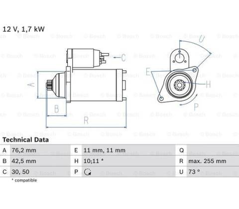 BOSCH Štartér 0986020280