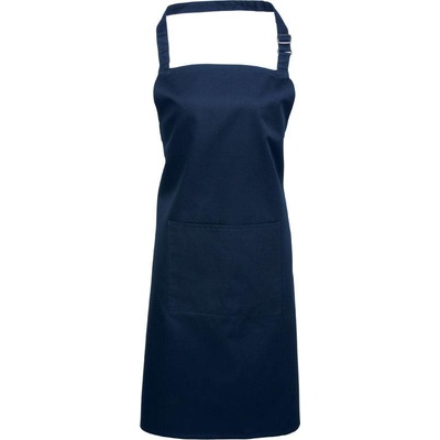 Premier PR154 Zástěra s laclem a kapsou na břiše Colours modrá navy