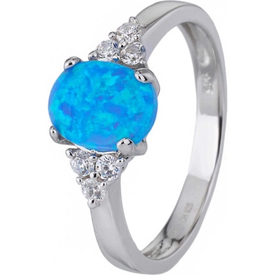 Bealio stříbrný Elegantní modrý Opál 03 05245 0597