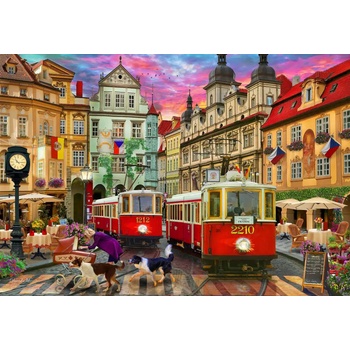 Bluebird Puzzle - Puzzle Prague Trolley's - 1 000 piese