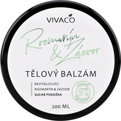 VIVACO Rozmarín a zázvor Prírodný telový balzam 200 ml