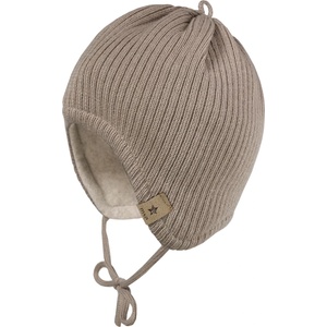 maximo Зимна шапка (beanie) maximo Baby's Rippen Fleece Mütze m. Band Beanie - Brown Melange - размер 43 cm (904-7260-0214)