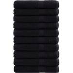 vidaXL Премиум кърпи за сауна SOLUND 10 бр черни 80x200 см 600 gsm (137436)