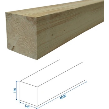 Dřevoobchod Stavební řezivo - hranol 140x140x4000 mm