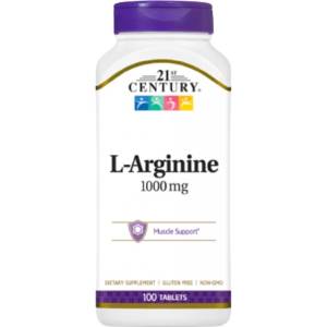 21st Century L-Arginine 1000 mg [100 Таблетки]