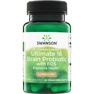 Swanson Probiotikum Dr. Stephen Langer's Ultimate 16 kmenů z FOS 60 kapslí