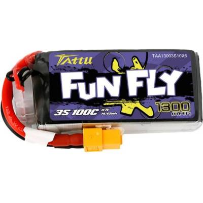 Tattu LiPo батерия Tattu Funfly 1300mAh 11.1V 100C 3S (TAA13003S10X6)