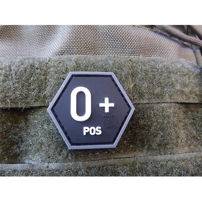 JACKETS TO GO Nášivka hexagon krev 0 POS plast ČERNÁ SWAT