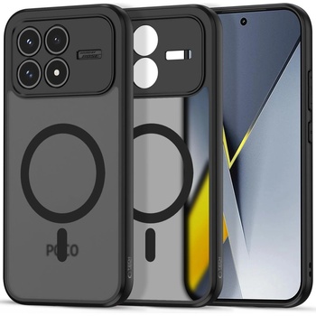 Tech-Protect Твърд кейс с MagSafe пръстен за Xiaomi Poco F8 Pro от Tech-Protect MagMat - Matte Black (5906302352708)