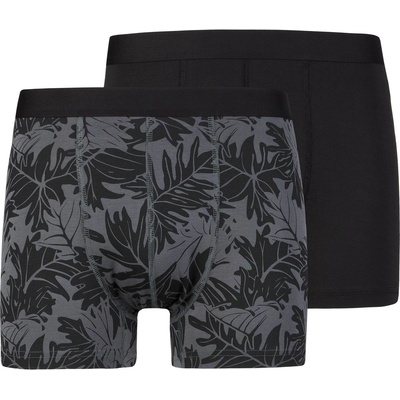 Stoic Мъжко синтетично термобельо Stoic TrosaSt. Boxer 2-Pack Boxer shorts - Ink Grey Aop / Black - размер 4XL (014-2412-0717)