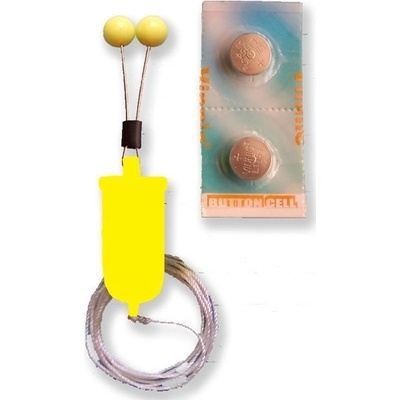 Bubeník Číhátko bateriové odpadávací s provázkem žlutá
