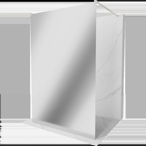 Mexen Kioto самостоятелна стена за душ 130 x 200 cm, огледало 8 mm, четкан никел - 800-130-002-97-50 (800-130-002-97-50)