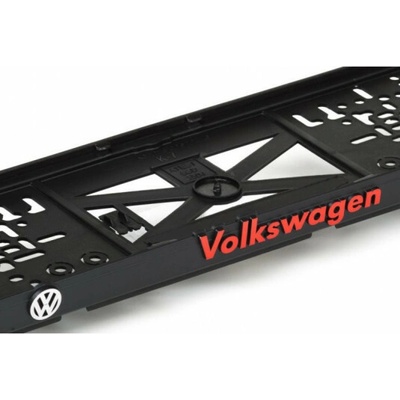 Podložka pod ŠPZ 3D Volkswagen červená - malé písmo Lampa