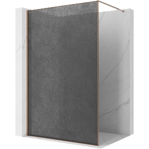 Mexen Kioto душ преграда Walk-in 120 x 200 cm, crackle графит 12 mm, розово злато (800-120-101-60-44-X)