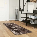 vidaXL Каса за килим MARSA Черно 50 x 150 cm Полиестер и PVC (42023367)