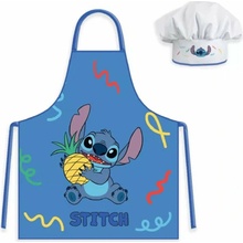 BrandMac Detská zástera s kuchárskou čiapkou Stitch s ananásom 2 diely