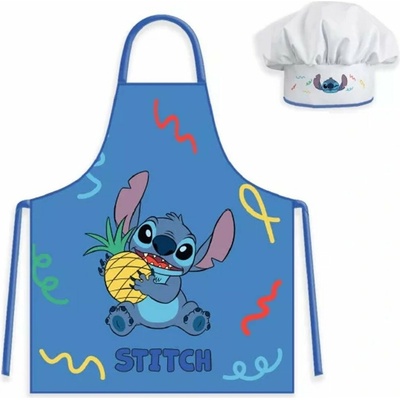 BrandMac Detská zástera s kuchárskou čiapkou Stitch s ananásom 2 diely