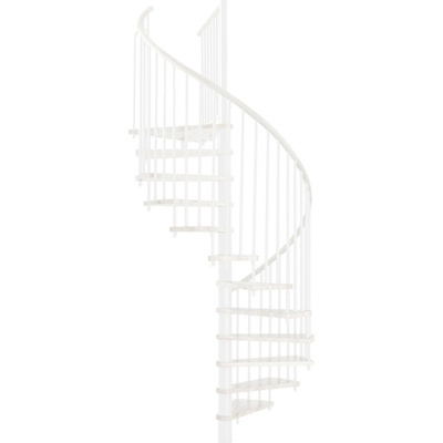 Minka STAIRS Kombinované točité schodiště Spiral Wood bílá/bílá pr. 160 cm