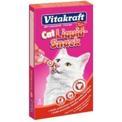 Vitakraft Snack Liquid hovězí + inulin cat 6 x 15 g – Zbozi.Blesk.cz