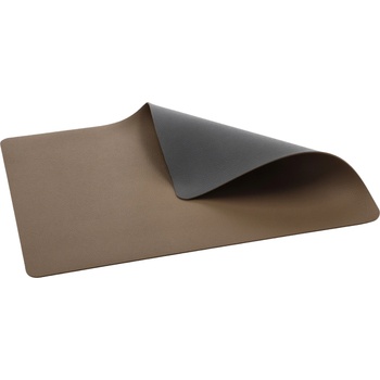 Bitz Подложка за маса 46 х 33 см, двустранно, комплект от 4 бр. , тъмно кафяв / титан, PVC, Bitz (BITZ24287)